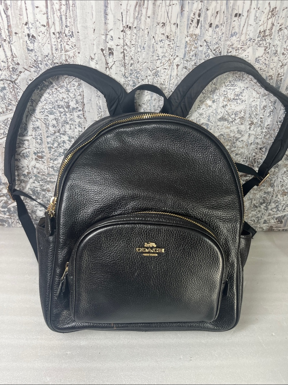 Coach Court Backpack Pebbled Leather (Style No.5666)